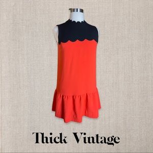 Victoria Beckham Scalloped Accented Mini Dress. 🍊Large